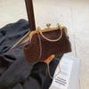 Luxury Kiss Lock Shoulder Bag Polka Dot Retro Female Handbag Chain Crossbody Bag  Formal Gathering