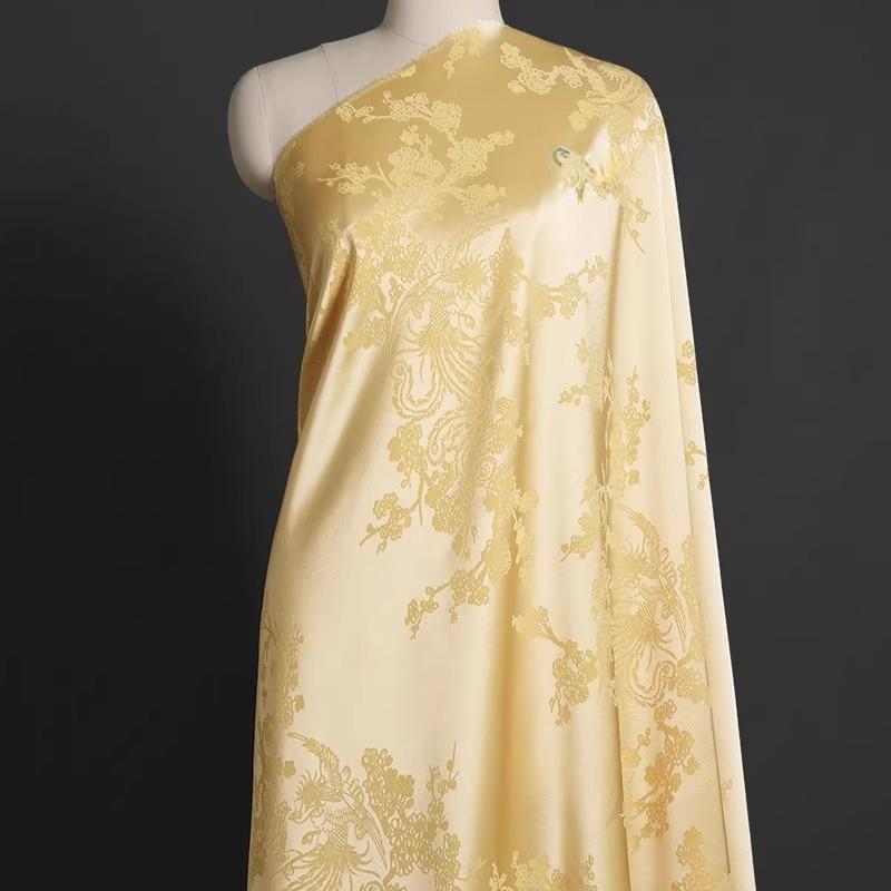 100x150cm Acetate Satin Jacquard Fabric Dress Shirt Silky Glossy for Apparel Sewing Craft Home Decoration Pillow Cushion