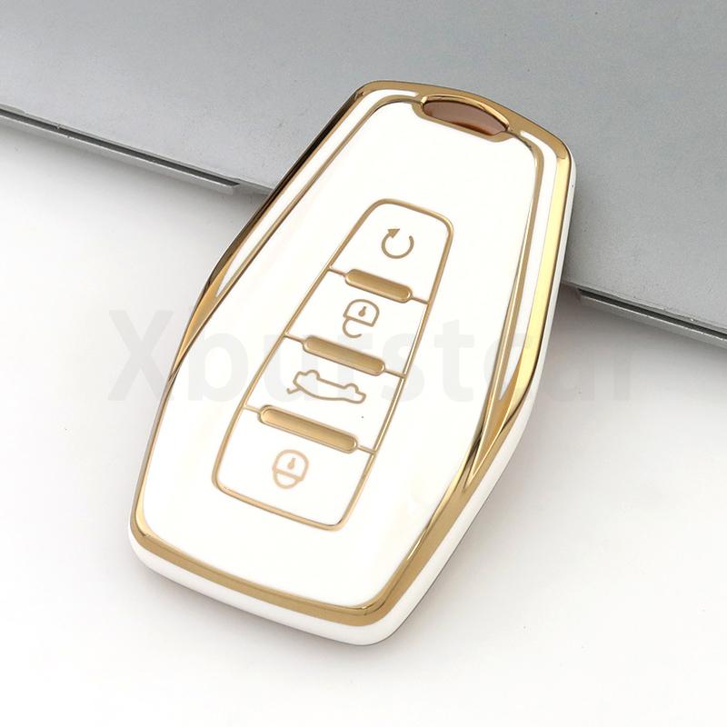 4 Buttons Tpu Car Key Case Cover Auto Shell Fob Holder For Geely Coolray X6 Emgrand Global Hawk Gx7 Keyless Accessories