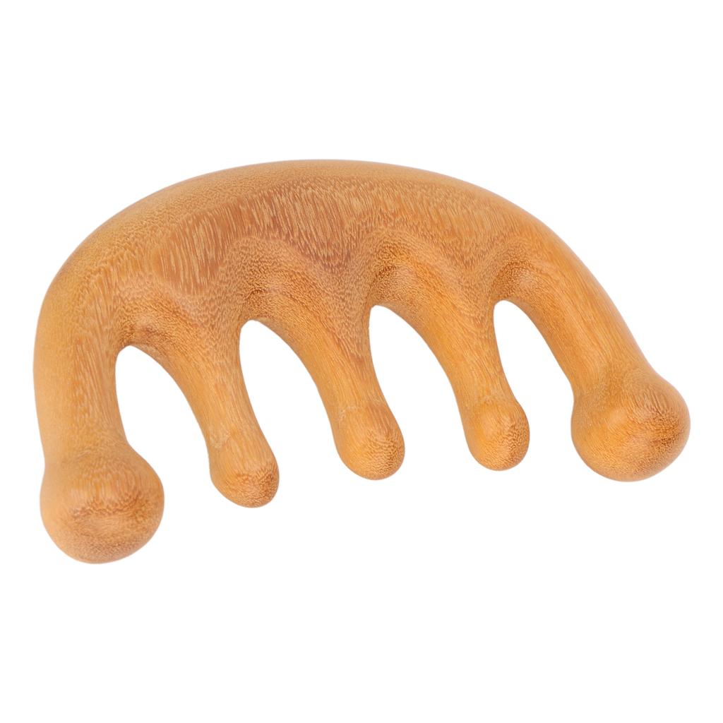 Naturholz Kamm mit breiten Zinken Kopfhautmassage Holzkopfhautkamm für Kopf, Nacken, Schultern, Hände und Arme
