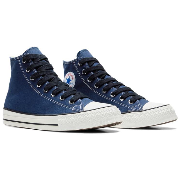 Converse Chuck Taylor All Star Comfortable Versatile High-Top Canvas Shoes Unisex sneakers Dark-Blue A18104C