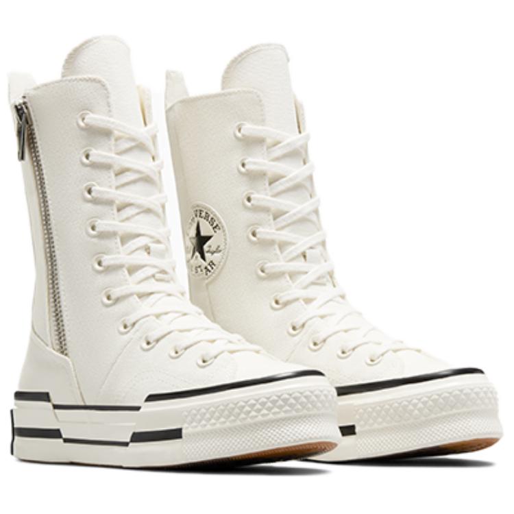 Converse Chuck 70 Plus X-High Deconstructed Egret White Unisex Platform Boots A08261C