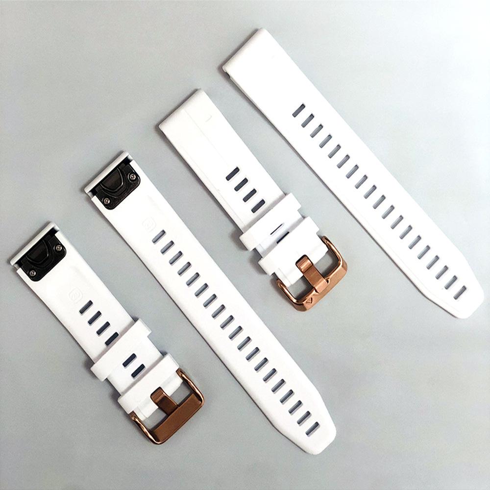 20mm Gold Buckle Silicone Smart Watch Band for Garmin Fenix 8S/7S/6S/6S Pro/5S