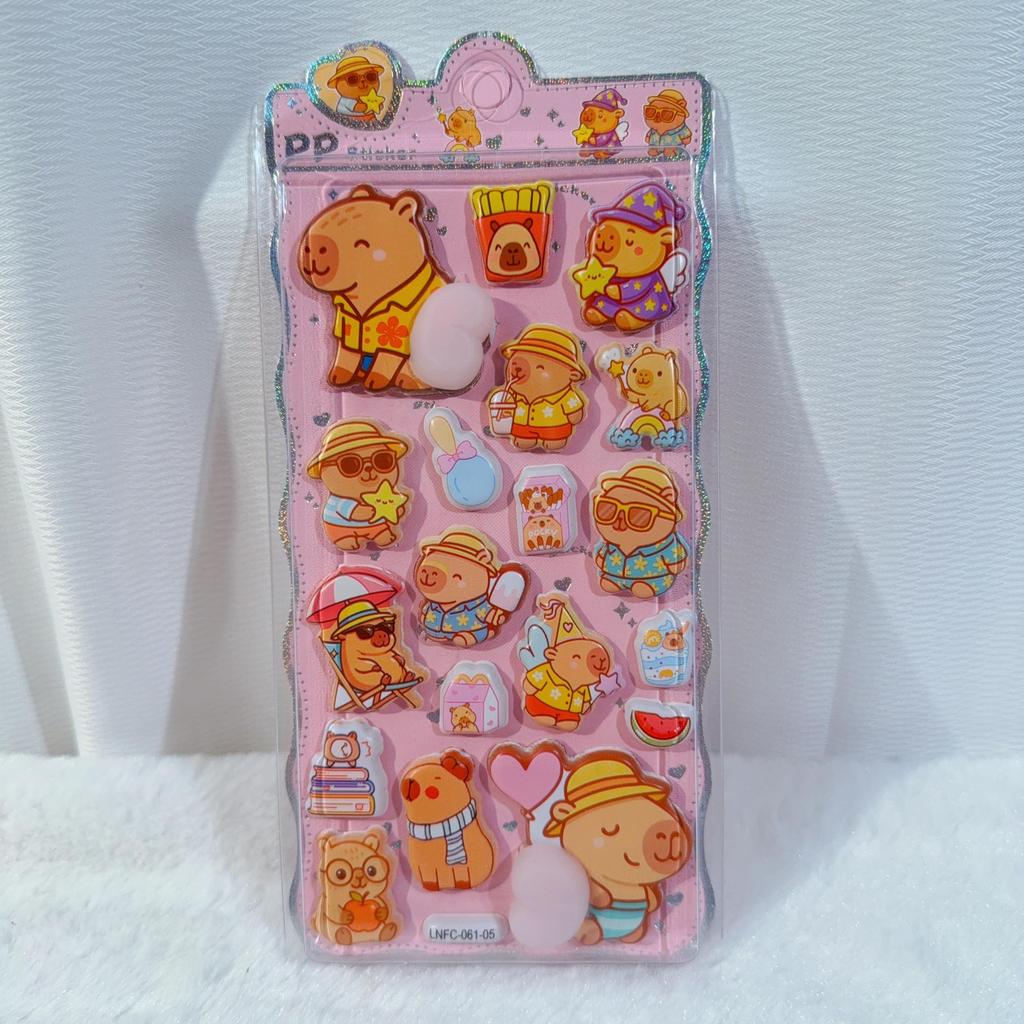 Packung mit 6 3D-Pfotenabdruck Niedliche 3D-Squishy-Po-Aufkleber für DIY Perfekt zum Entlasten und Dekorieren von Handy und Geschenken Aufkleber, Dekoration, Mädchen, Stress,