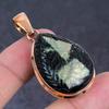 Ammolite Gemstone Copper Jewelry Pendant 2.01"