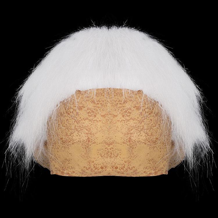 White-haired, white-browed old lady latex mask