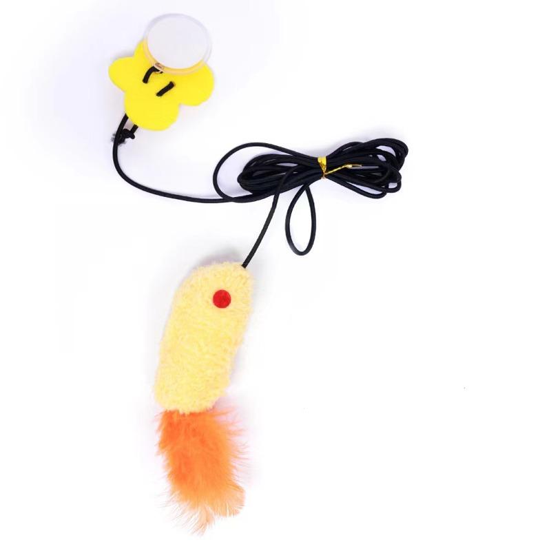 New Sound-sounding Mouse and Cat Hanging Door Toy Swing Cat Playmaker with Butterfly Elastic Rope Chirping Mouse