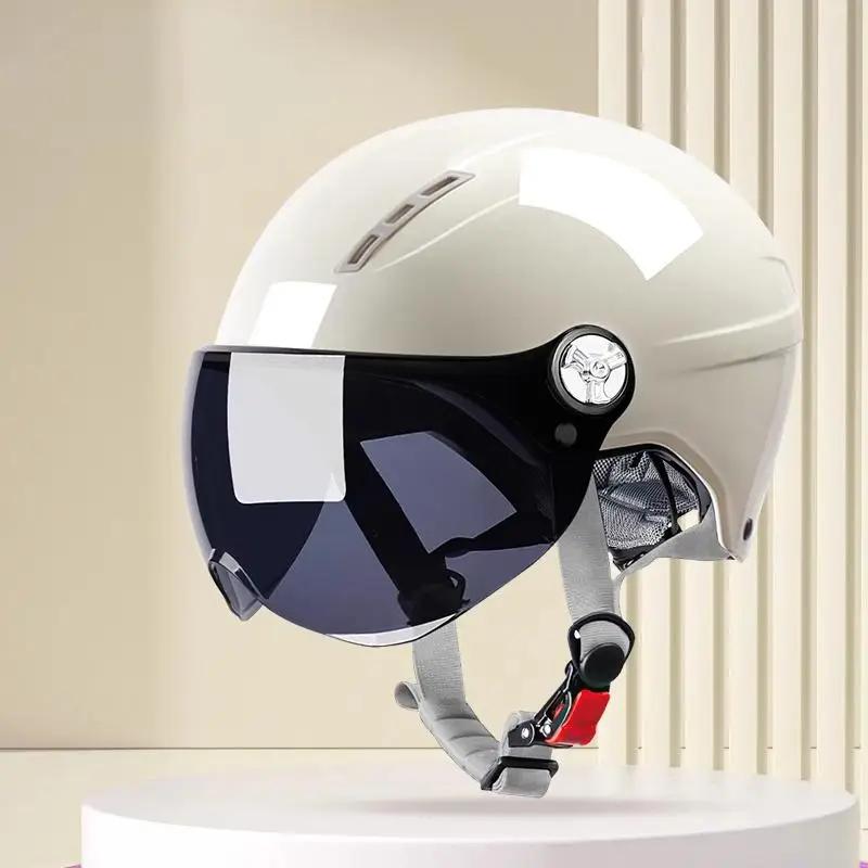 

2025 electric bicycle helmet motorcycle helmet unisex half helmet riding helmet gray men women коричневый