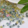 Home Party Supplies DIY Letter Flat Beads Acrylic Scallion Powder Jewelry Accessories Handmade 100pcs 4x7mm Necklace Bracelet Charms