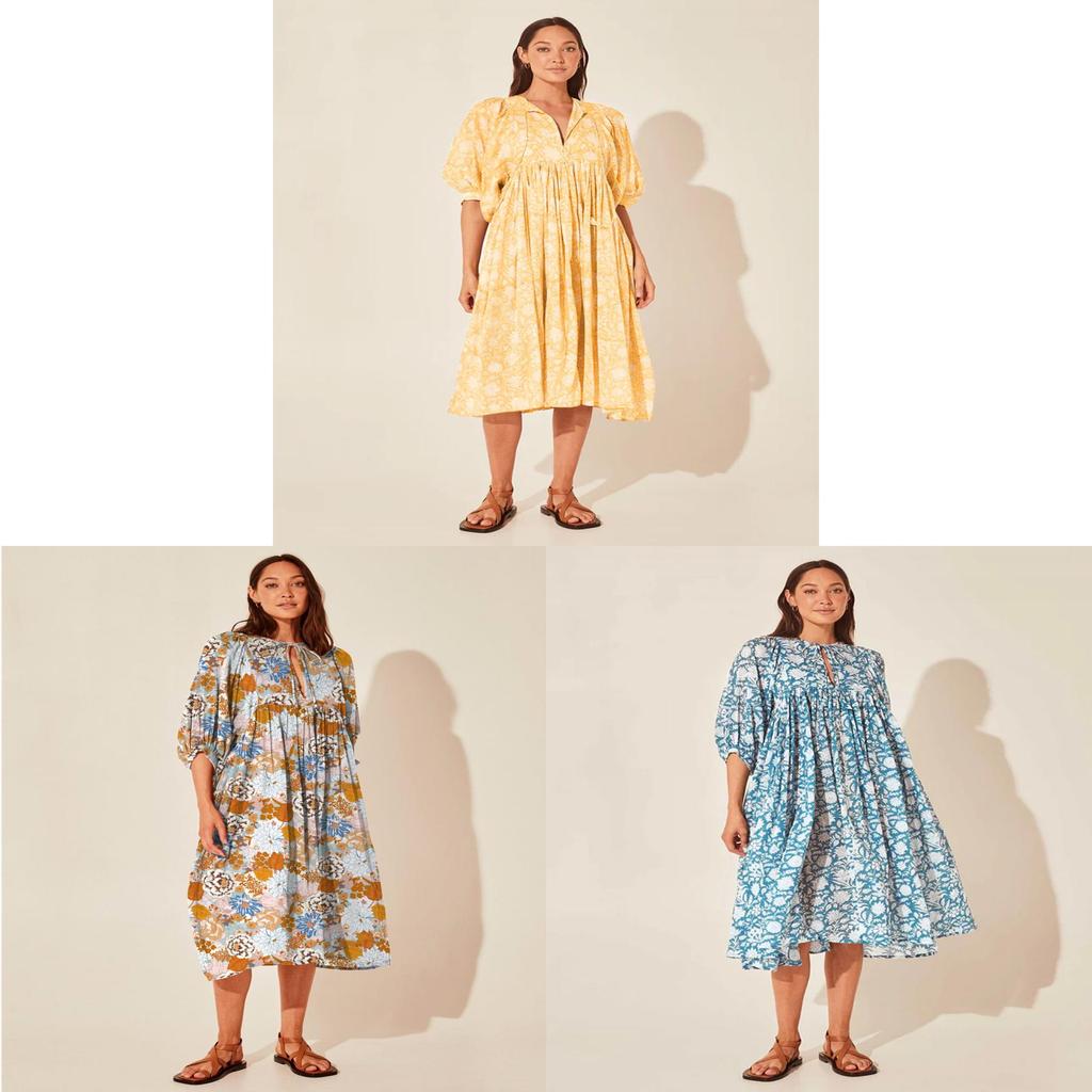 Vestido de Verano Floral con Corte Holgado y Cinturón de Lazo para Mujeres Casual