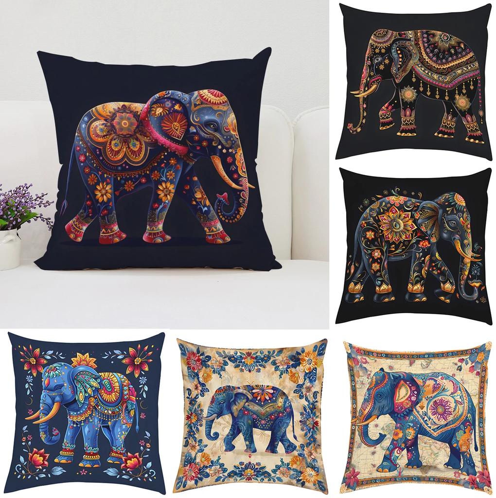 Słoń Styl Skandynawski Dekoracja Domu Poszewki na Poduszki 45x45 Poszewki na Poduszki 40x40 Dekoracyjne Poszewki na Poduszki Poszewki na Poduszki do Łóżka