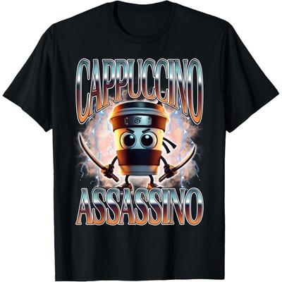 Cappuccino Assassino Funny Italian Brainrot Meme T-Shirt