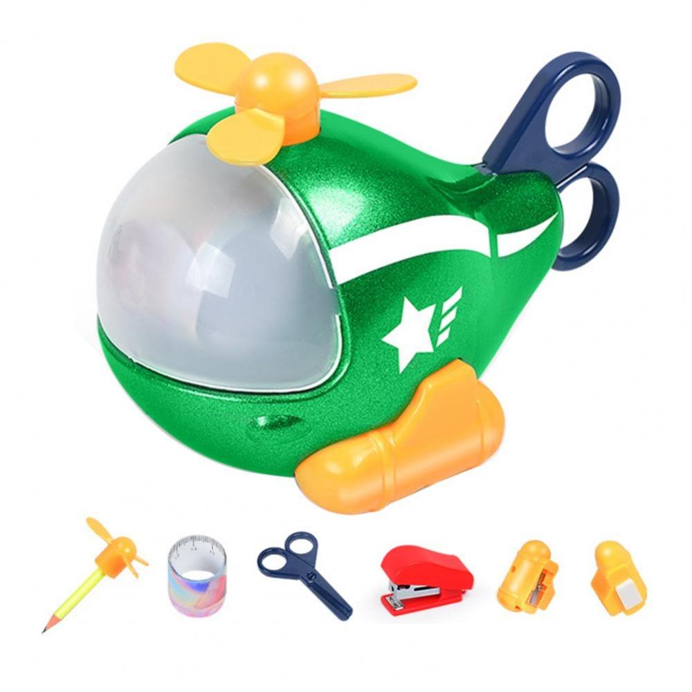 Pencil Eraser 6 In 1 Desk Stationery Detachable Stationery Helicopter Toy  Desk Decor
