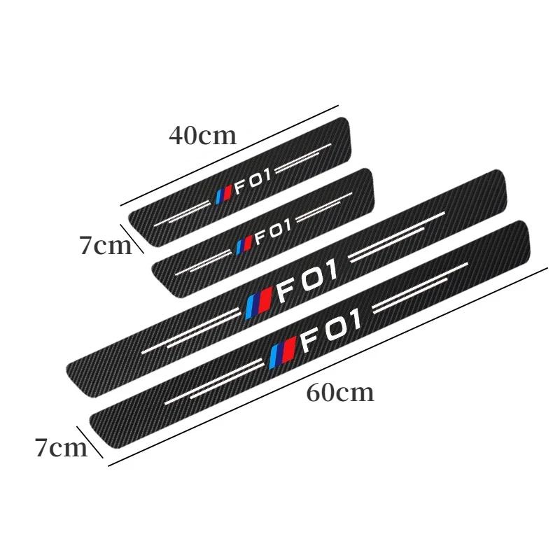4Pcs Car Door Sill Protection Threshold Anti Scratch Sticker For BMW F10 F20 F30 F31 F48 F01 F02 E30 E34 E36 E39 E46 E60 E87 E90 F1
