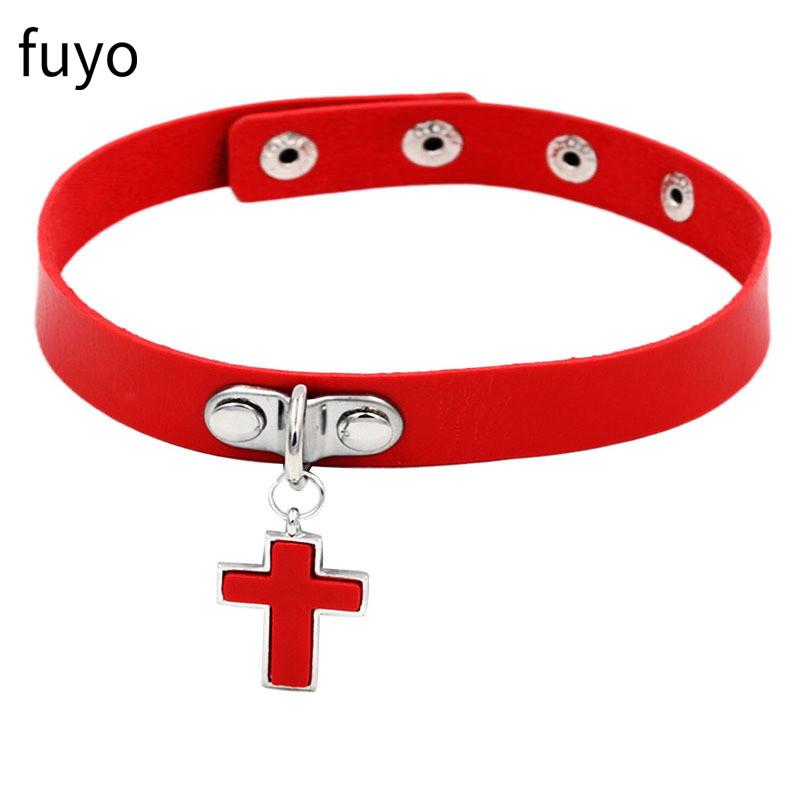 2025 Gothic Collar For Girls Leather Choker Necklace Goth Heart Cat Wing Studded Choker Punk Necklaces Women Cosplay Jewelry