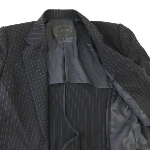 Untitled Japan Spring/Summer Skirt Suit Set S Navy Stripe(USED)