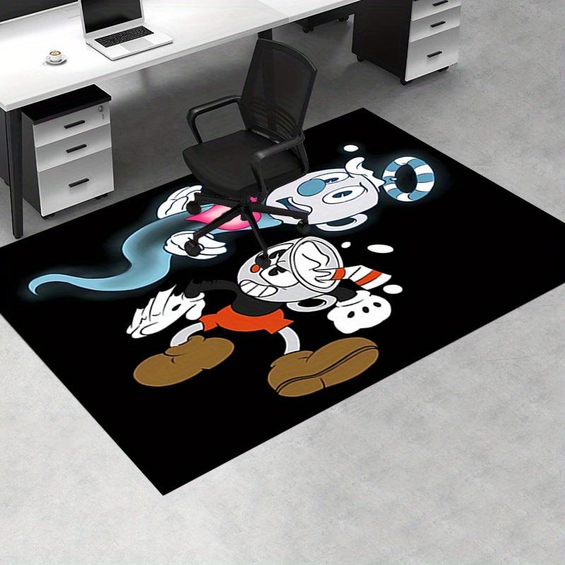 1pc Ghost,Coffee,Cuphead Office Carpet Soft Polyester Non slip Machine Washable Indoor Carpet Living