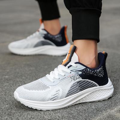 Fashion Men's Summer Versatile Outdoor Travel Anti Slip Soft Sole Breathable Mesh Casual Sneakers Men's Shock-absorbing Running Shoes