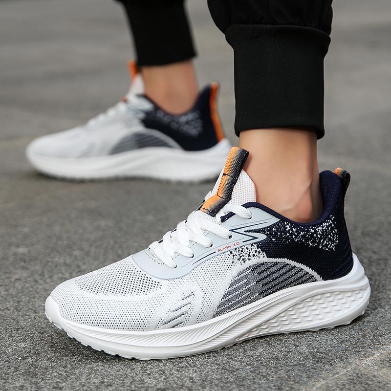 Fashion Men's Summer Versatile Outdoor Travel Anti Slip Soft Sole Breathable Mesh Casual Sneakers Men's Shock-absorbing Running Shoes