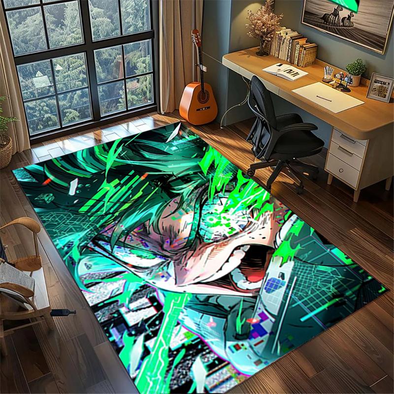 My Hero Academia Soft Area Rug Non Slip Washable Large Carpet Gamer Room Bedroom Decor