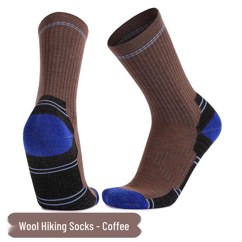 Men's & Women's Merino Wool Hiking Socks - Thick, Warm, Sweat-Absorbent, Breathable, Terry Loop Pile for Mountaineering and Sports