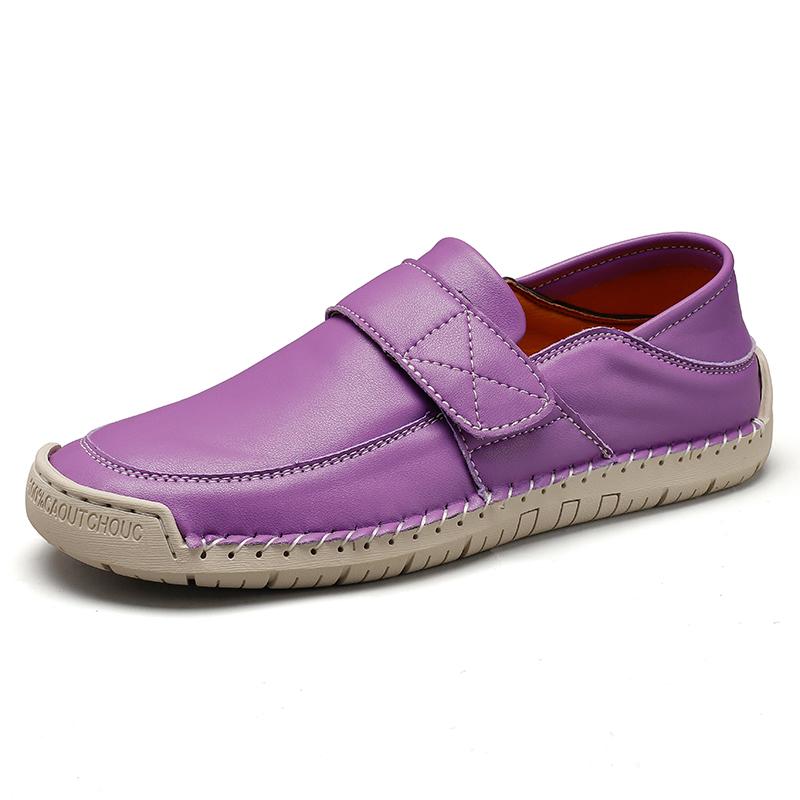 Damen Freizeitschuhe Handgefertigte Leder Slipper Bequeme Damenschuhe Hochwertiges Spaltleder Flache Mokassins Damen Sneaker