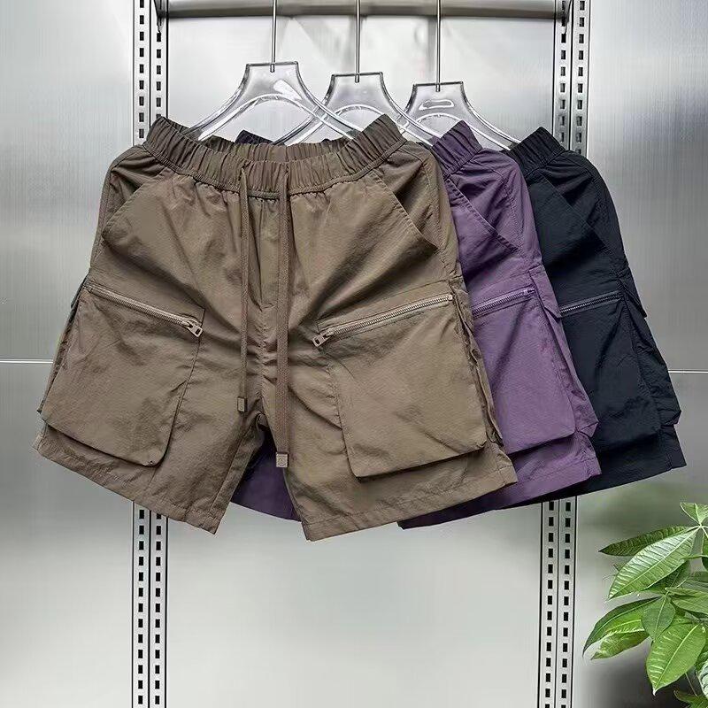 Pantaloncini Casual da Uomo ad Asciugatura Rapida per Esterno con Tasche con Zip - Leggeri e Traspiranti