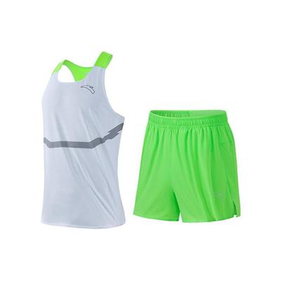 Running Series Logo Print Letter Round Neck Sleeveless Vest Mid Waist Straight Leg Shorts Set Men Set 152325201-2