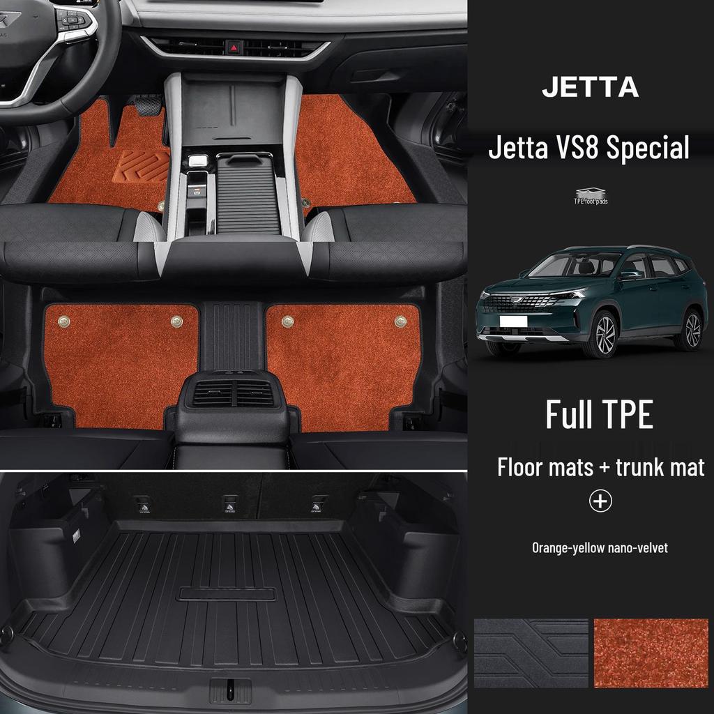 Jetta VS8 Full Coverage TPE Floor Mats - Interior Decorative Automotive Accessories