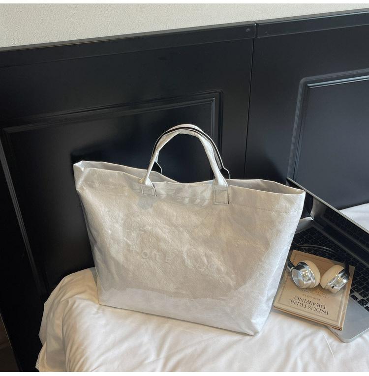 

В этом году популярна бумажная сумка-тоут DuPont 2025, новая повседневная модная сумка большой вместимости для повседневного шопинга, женская сумка. белый