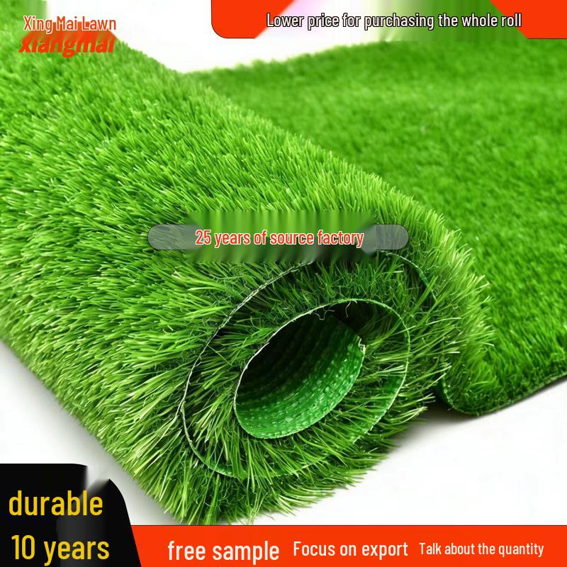 Green Artificial Turf Carpet: Simulated Grass Mat for Outdoor Paving, Kindergarten Play Areas, Football Fields, and Heat Insulation