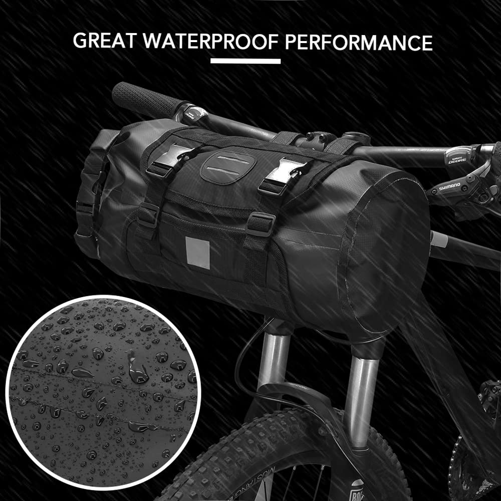 YUEFU Waterproof Bicycle Handlebar Front Bicycle Dry Pack Large Capacity Cycling Front Storage Bag for Road and Mountain Bikes Bag, Bikes, MTBs,