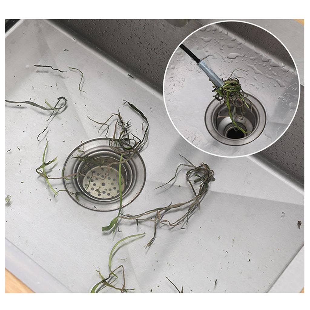 Drain Clog Remover 4 Claw Efficient Dredging Steel Wire Drain Hair Cleaner Tool for Toilet Bathroom