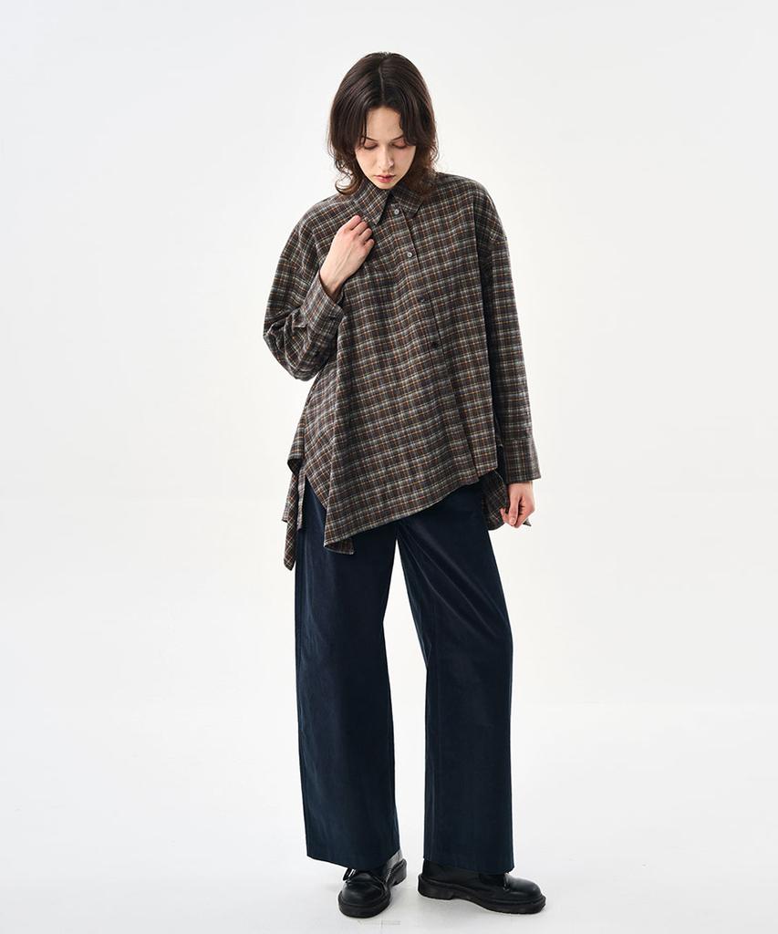 Laneonkyulleoseu Curved Outfit Corduroy Pants_Navy