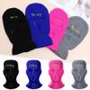 Men Women Windproof Knitted Full Face Cover 3 Hole Balaclavas Neck Warmer Ski Mask