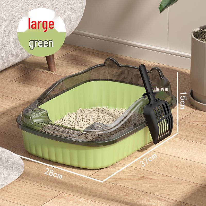 Maine Coon Extra Large Open Cat Litter Box - Anti-Splash Design for Kittens