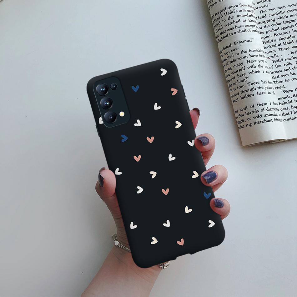 For Oppo Reno5 Pro Case Cute Cat Cactus Painted Soft Silicone Back Cover For Oppo Reno 4 5 Reno4 Reno5 Pro 5G Phone Cases Bumper