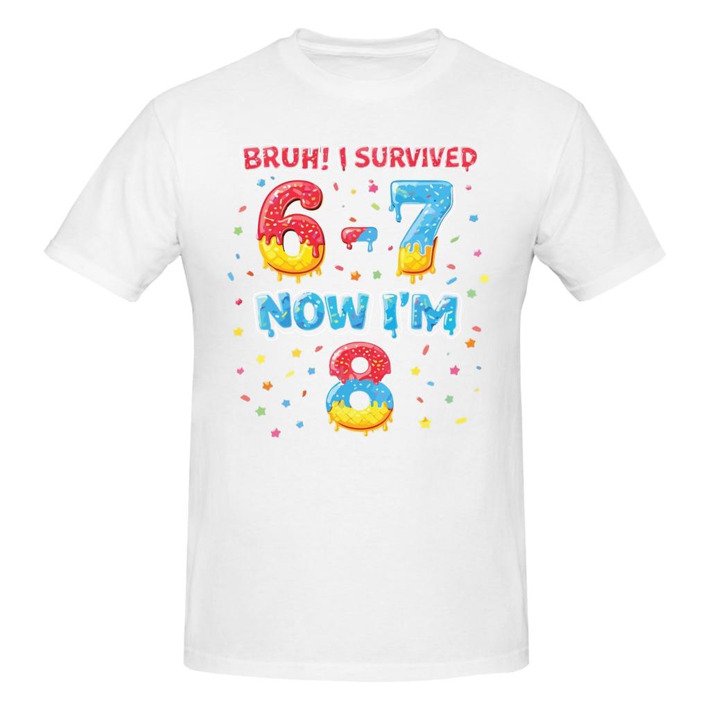 Piece Funny th Birthday Novelty Cotton TShirt Bruh I Survived Party Vibes Tees Tops For Unisex