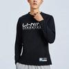 Li Ning Cba Series Logo Print Crew Neck Pullover T-Shirt Men Tops Black ATLR099-2
