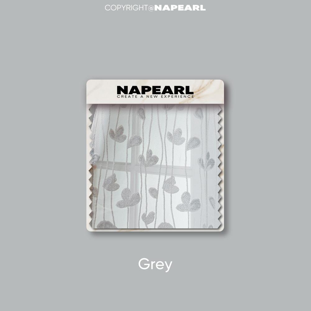 

1 шт. NAPEARL 10-20% затенение жаккардовые ремесленные мягкие тюлевые занавески для гостиной, спальни, украшения дома W100cm x L130cm серый