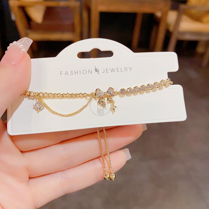 Unique and trendy zircon bracelet - women's light luxury, versatile design