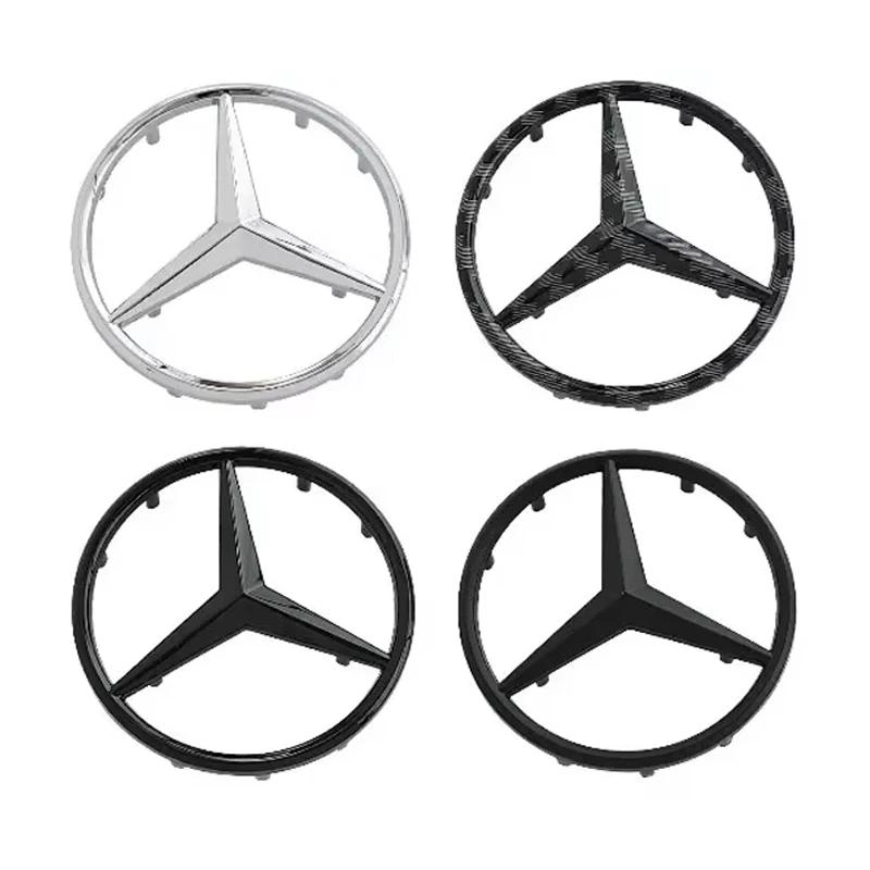 

52/58MM ABS Mercedes-Benz Steering Wheel Star Emblem Badge with Pins for AMG W211 W203 W204 W210 W124 AMG W202 CLA W212 Carbon-52mm-SmallPin