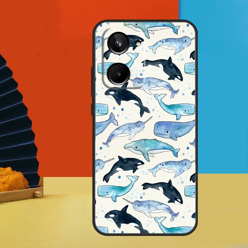 Orcas Killer Whales For Realme C75 C71 C55 C53 C67 C61 C33 C63 C51 10 11 12 13 14 Pro Plus C65 GT7 15 Pro Case