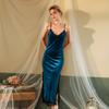 Seksowna Koronkowa Aksamitna Sukienka Cami Vintage Elegancka z Wysokim Rozcięciem Koszula Nocna Przyjazna dla Skóry Odzież do Domu 137 Luksusowa Ponadczasowa Bielizna Nocna Idealna na Zimne Nocne