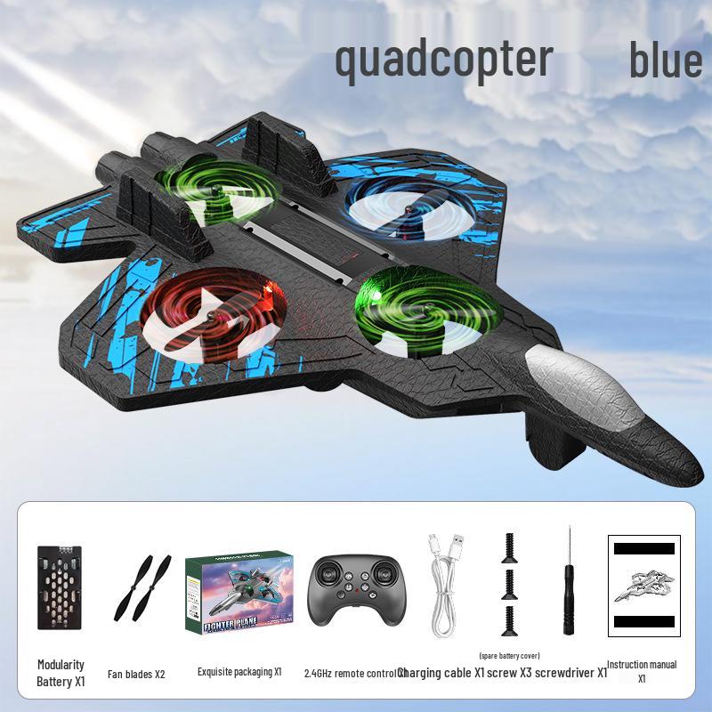 Popular Children's Remote Control Airplane Toy - Long Battery Life, Stunt Capable Fighter Drone Gift Box