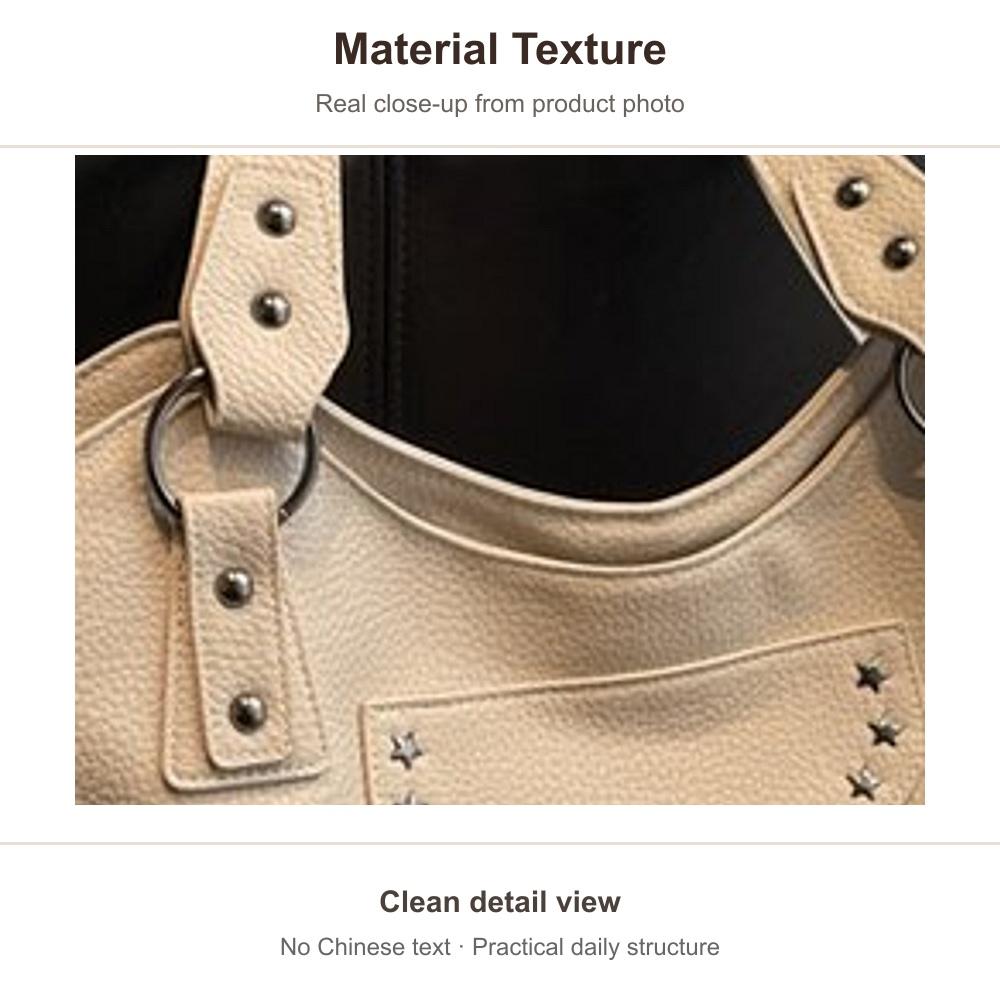 Women's Large PU Leather Shoulder Bag Fashion Tote Handbag