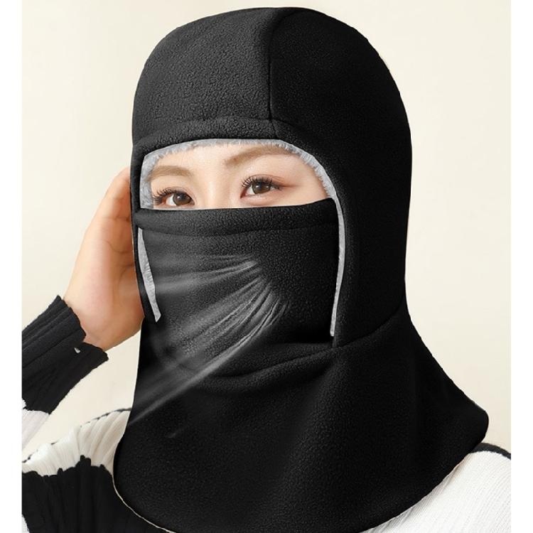 Winter Face Mask Hooded Hat With Elastic Fleece Lining Design For Winter Cycling Hiking Skiining Outdoor Activity Hat