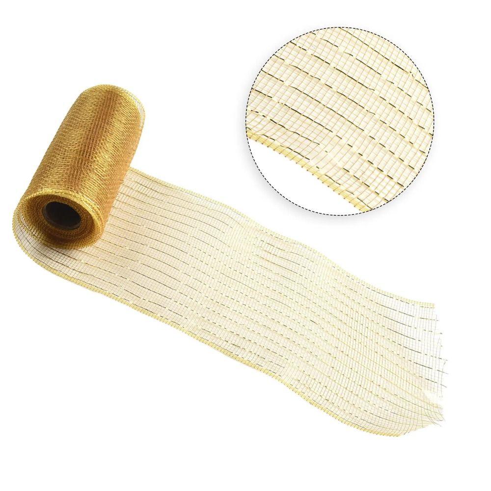 26cm Xmas Tree Ribbon DIY Craft Christmas Flower Wreath Mesh  Gift Package