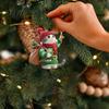 Festive Kitten Decor for Party Cute Christmas Tree Hanging Ornaments with Lanyards, Wooden Cat Decorative Pendants Pendants, Charms Holiday Home Wall