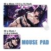 Gaming Mouse PadAntislip Stitched Edges Stylish Urban Anime Girls  Graffiti Street Print Gaming Keyboard Mat for Gamers